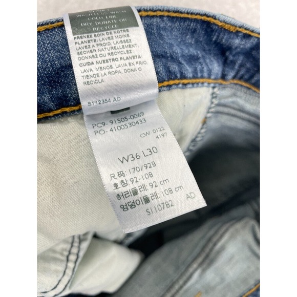 Signature Levi Strauss & Co Jeans Mens Blue Light Wash Bootcut Denim Pants 36x30 - Picture 10 of 10